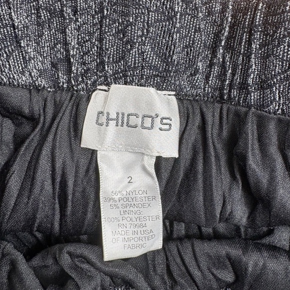 Vintage Chico's Black & Grey Lace Maxi Skirt - Picture 4 of 6